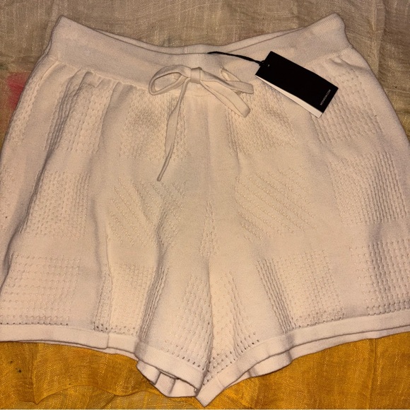 Monrow Pants - New Monrow cable knit white shorts size xs